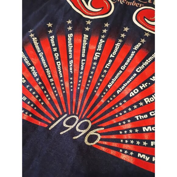 Vintage 1996 Alabama Band Fan Club T-Shirt size XL Double Sided - Picture 2 of 7